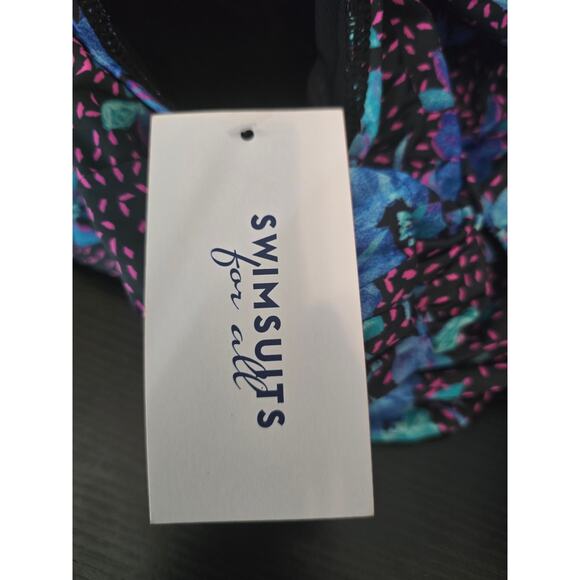 SwimSuits For All Floral Summer Swim Poolside One Piece Swim Dress 26 NWT - Picture 5 of 7